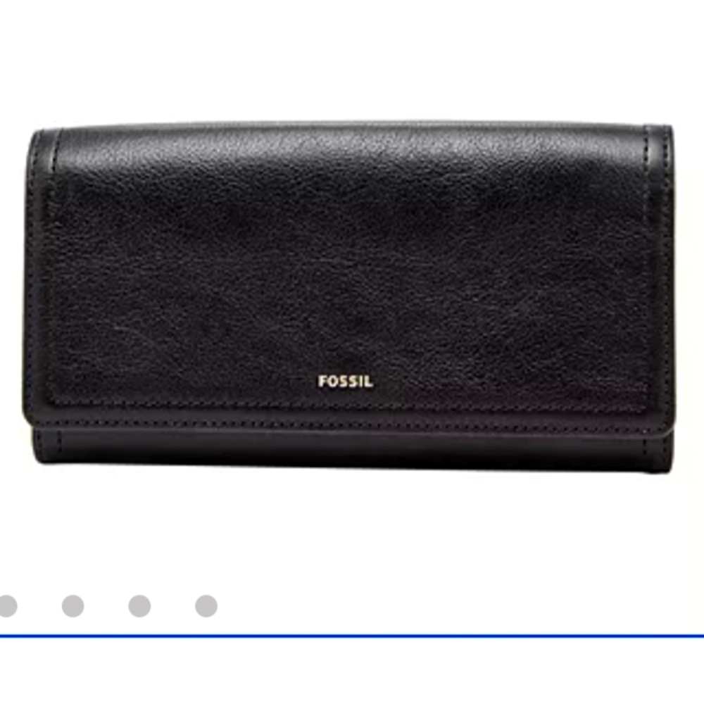 Black Logan RFID flap wallet